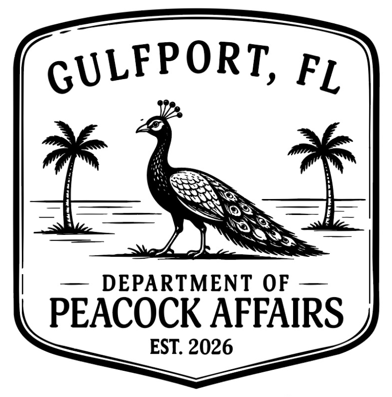 Hell No! We Won’t Go! Peacock Unisex T-Shirt — Gulfport, Florida