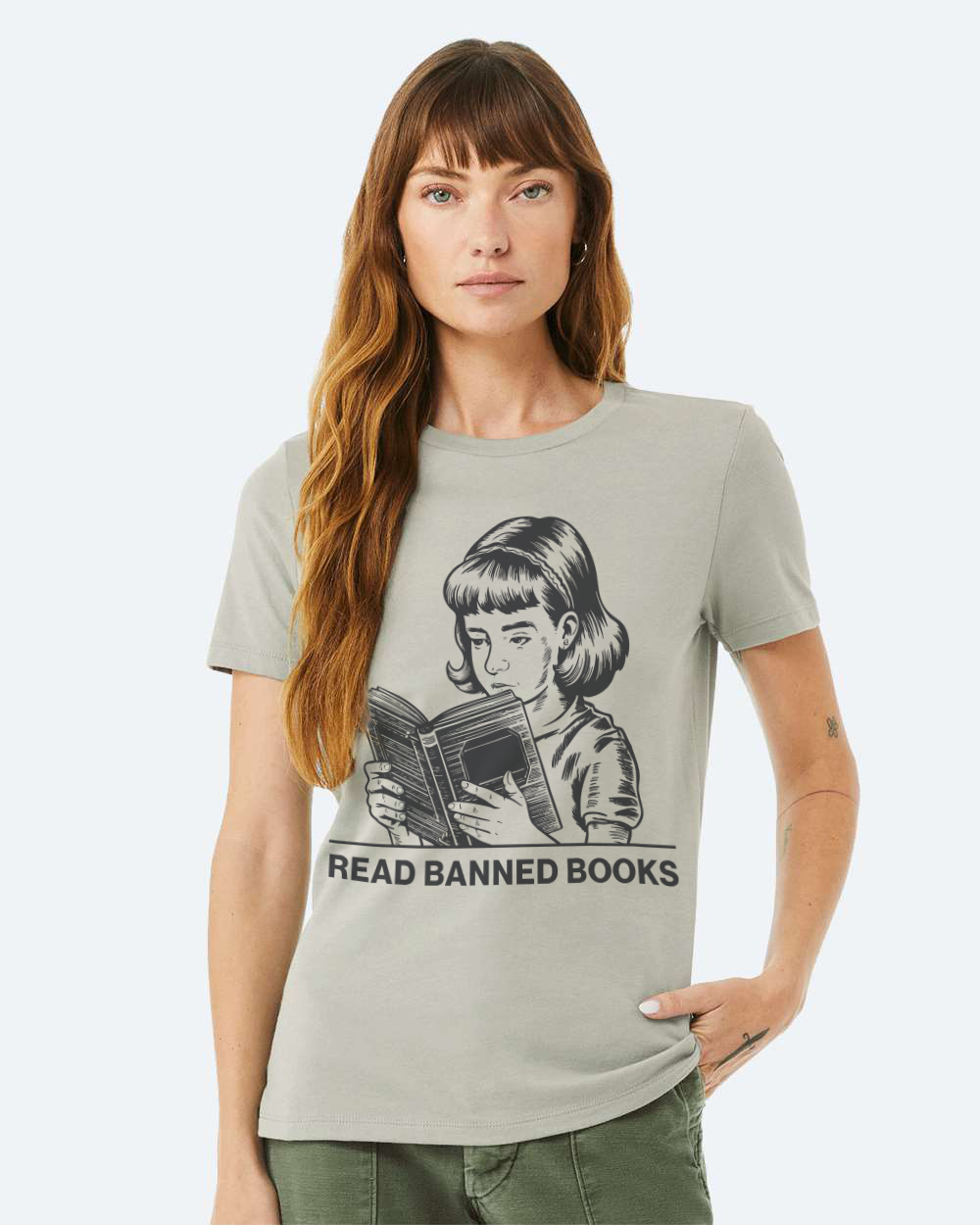 Read Banned Books T-Shirt | Crew & V-Neck | Hand-Printed in Gulfport, FL | Effortless City