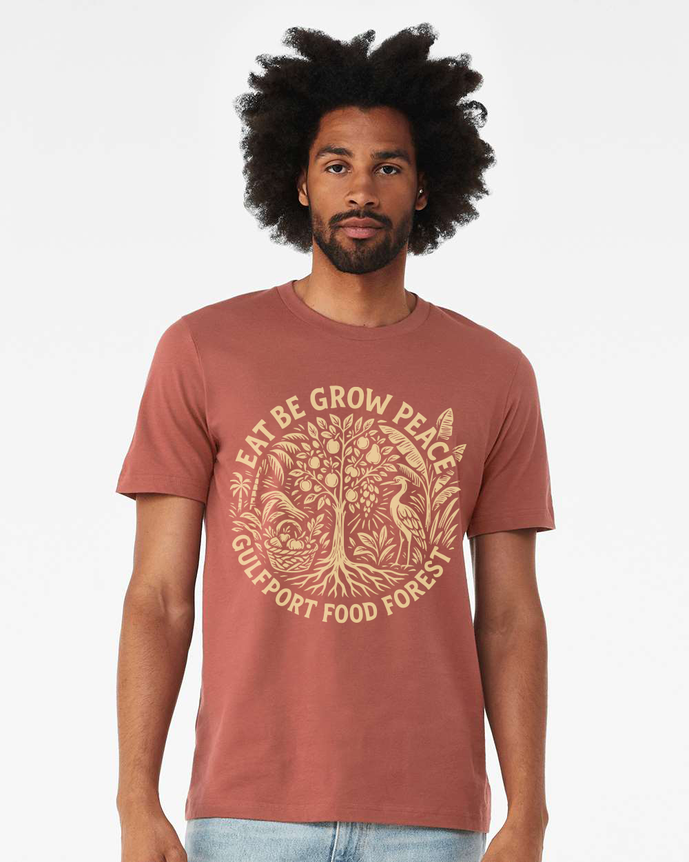 Gulfport Food Forest T-Shirt – Eat • Be • Grow Peace