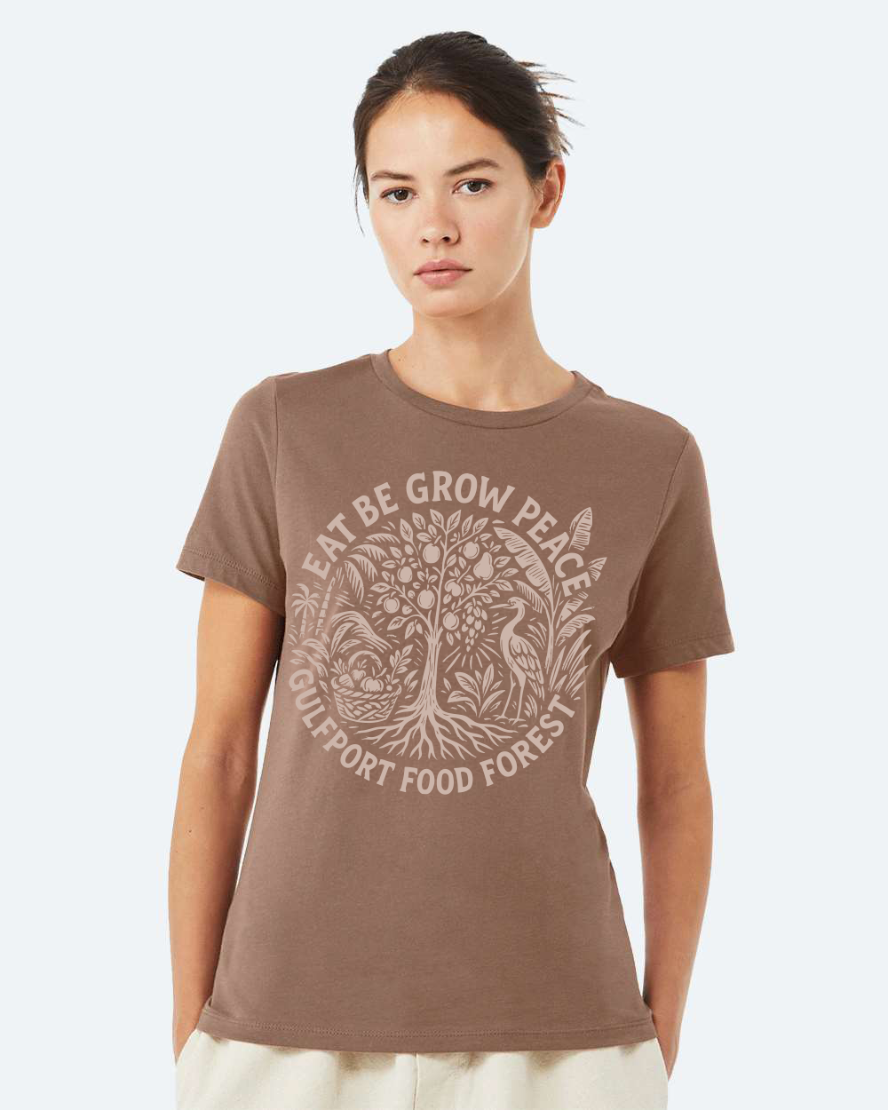 Gulfport Food Forest T-Shirt – Eat • Be • Grow Peace
