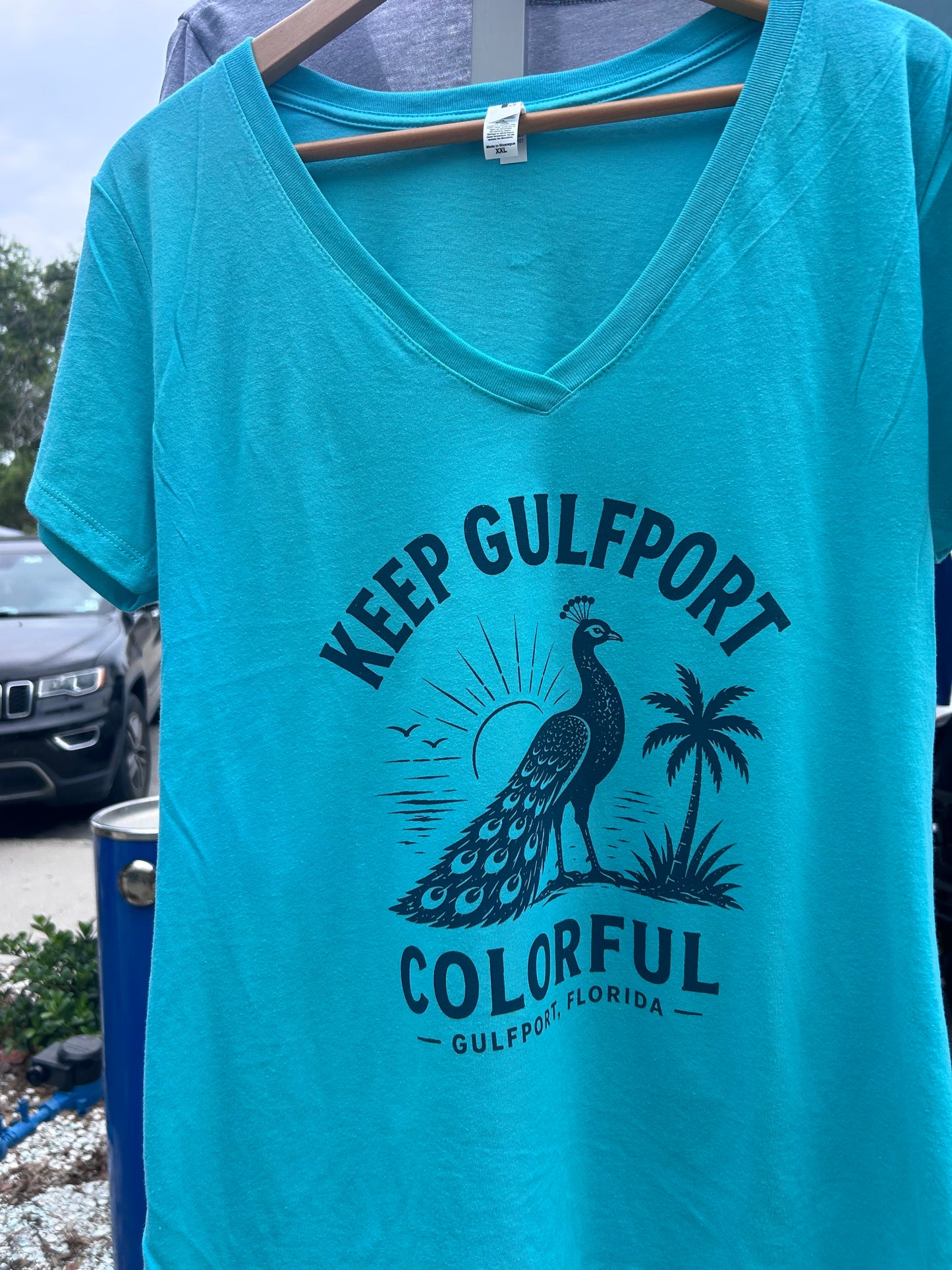 Keep Gulfport Colorful – Gulfport, Florida Peacock T-Shirt