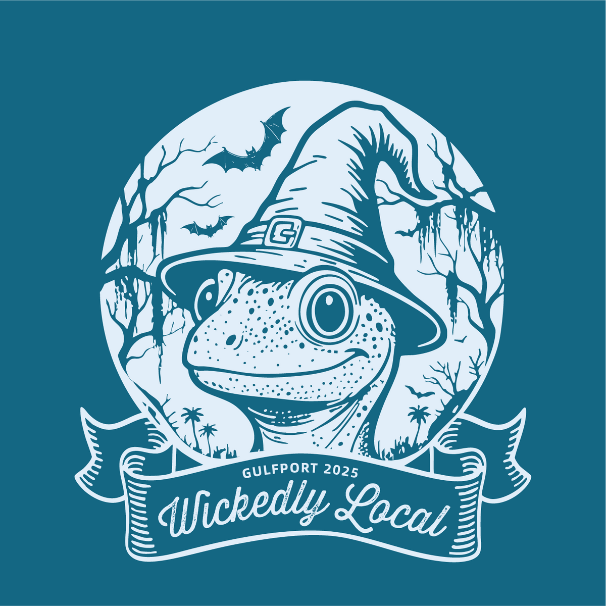 Wickedly Local Gecko Halloween Unisex T-Shirt — Gulfport, Florida
