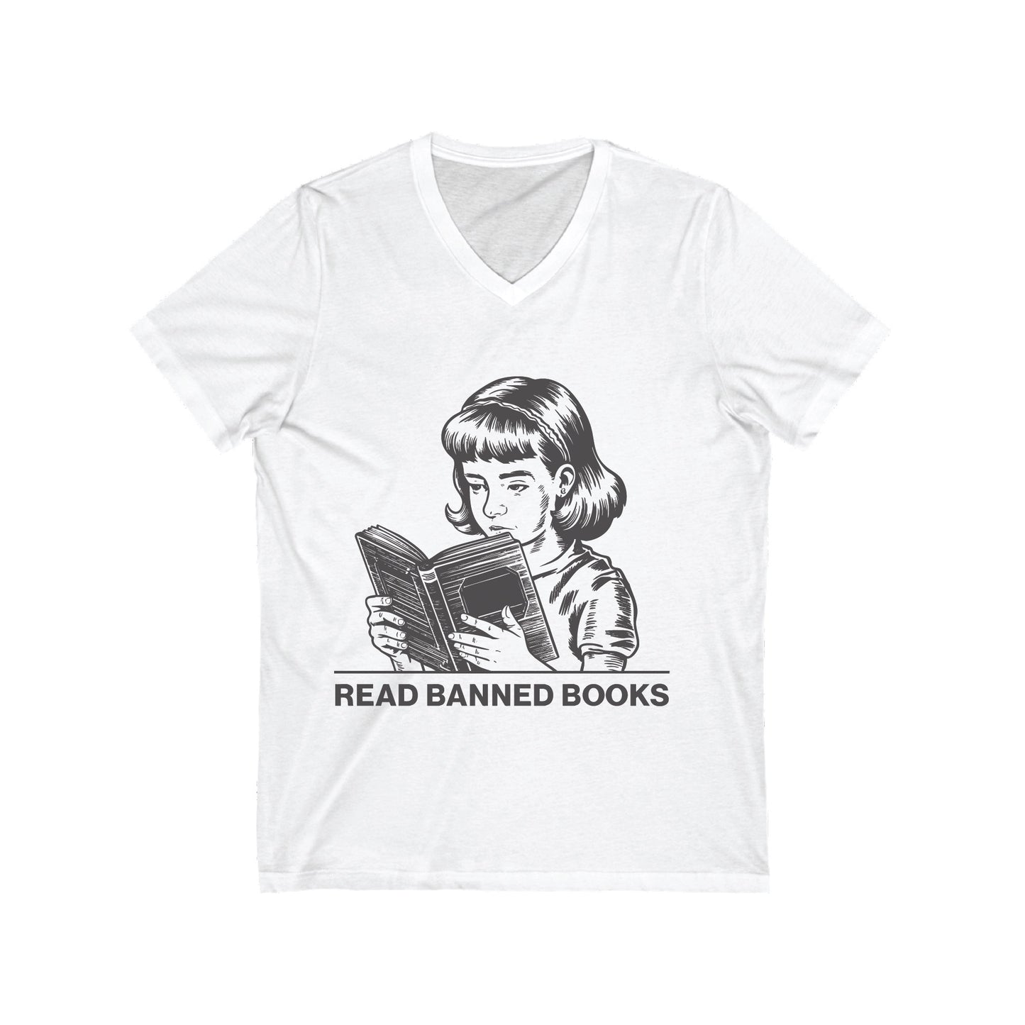 Read Banned Books T-Shirt | Crew & V-Neck | Hand-Printed in Gulfport, FL | Effortless City
