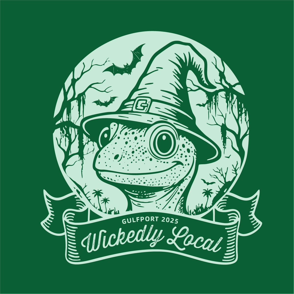 Wickedly Local Gecko Halloween Unisex T-Shirt — Gulfport, Florida